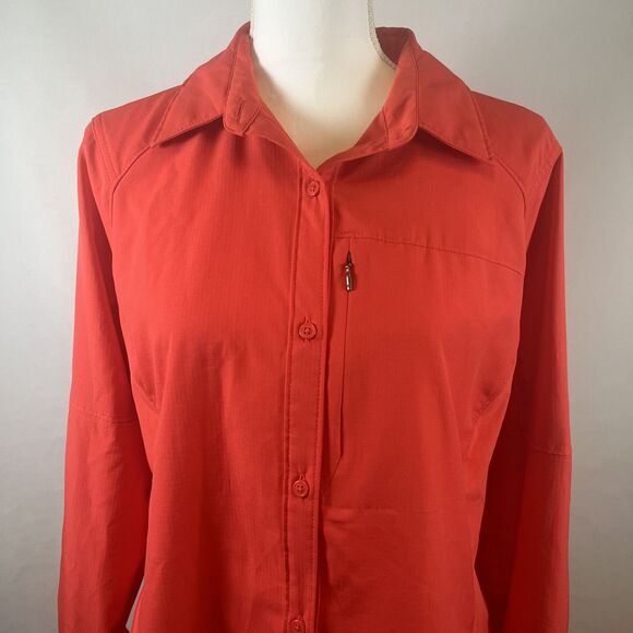 Columbia Women's PFG Omni-Shade Long Sleeve Sun Protection Button-Up Shirt XL - Picture 2 of 8